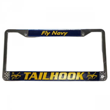 Fly Navy Chrome Tailhook License Plate Holder